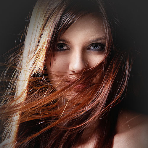 auburn hair girl colour matching