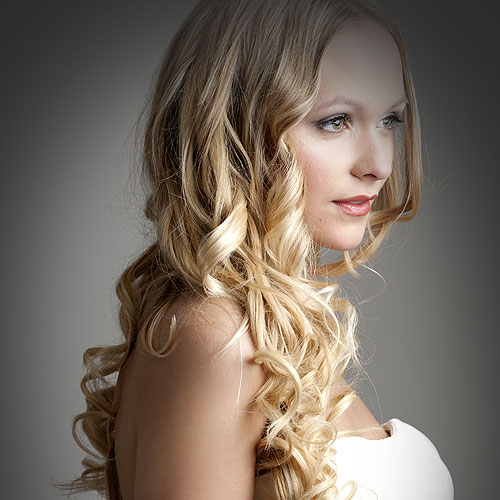 glamorous modern hair blond girl